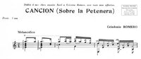 【楽譜】C. ロメロ：ペテーネラによる歌