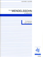 【楽譜】メンデルスゾーン：5つの無言歌（4G）［クールタン編曲］Op.62-6，Op.67-5，Op.85-5，Op.102-2，6