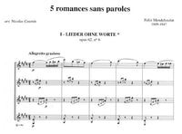 【楽譜】メンデルスゾーン：5つの無言歌（4G）［クールタン編曲］Op.62-6，Op.67-5，Op.85-5，Op.102-2，6