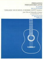 【楽譜】バッハ：コラール「おお主なる神，われを憐れみたまえ」BWV721（G&Vcまたは歌）［フェルナンデス＝ラヴィ編曲］