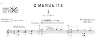 【楽譜】ソル：2つのメヌエットOp.5-3，Op.24-1［シャイト校訂］
