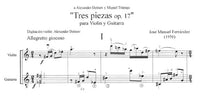 【楽譜】フェルナンデス：3つの小品Op.17（G&Vn）［トラパガ＆デティソフ運指］
