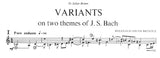 【楽譜】スミス＝ブリンドル：J.S.バッハの2つの主題によるヴァリアンツ［ブリームに献呈］全6曲
