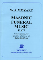 【楽譜】モーツァルト：フリーメーソンのための葬送音楽(4G)［サリバン編］