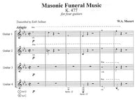 【楽譜】モーツァルト：フリーメーソンのための葬送音楽(4G)［サリバン編］
