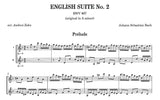 【楽譜】バッハ：イギリス組曲第2番BWV807[ズーン編](2G)