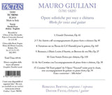 【CD】ベルティーニ(S)＆フィッコ(G)〈ジュリアーニ：声楽とギターのための作品集〉