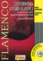 【楽譜】オスカル・エレーロ：フラメンコギターのための12の練習曲〜上級編（タブ譜・CD付き）
