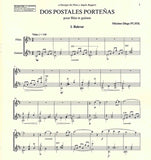 【楽譜】プホール：フルートとギターのためのブエノスアイレスの2通の葉書（G&Fl）